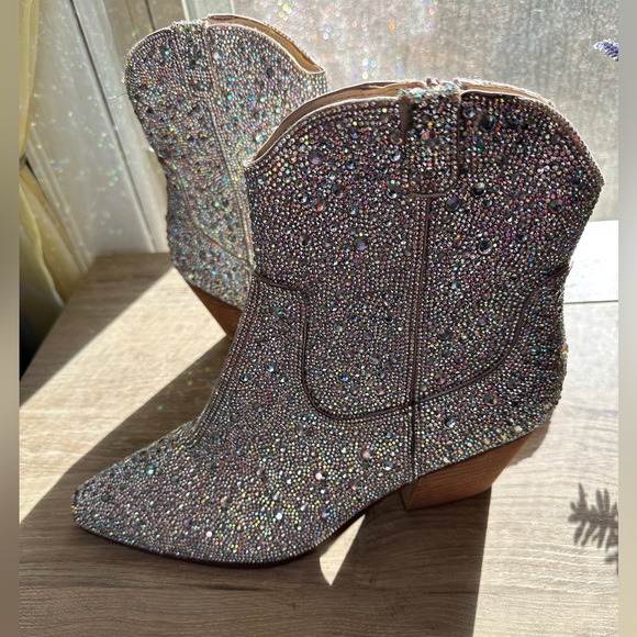 Betsey Johnson Emory Rhinestone Western Boot - Picture 3 of 9